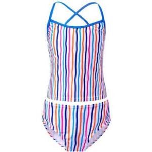 NWT Urban Outdoor Girl's Striped 2 Piece Swimsuit, 10